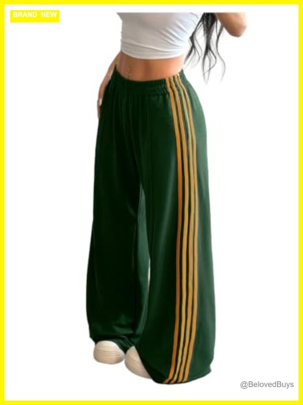 Womens Y2k Striped Wide Leg Sweatpants Baggy Track Pants